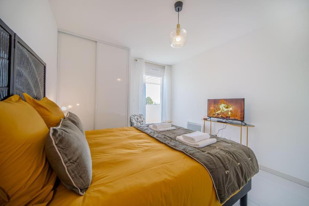 Le Square D'Evan - Appartement De Standing - Grande Terrasse Exterieure - Climatisation Saint-Aunes Luaran gambar
