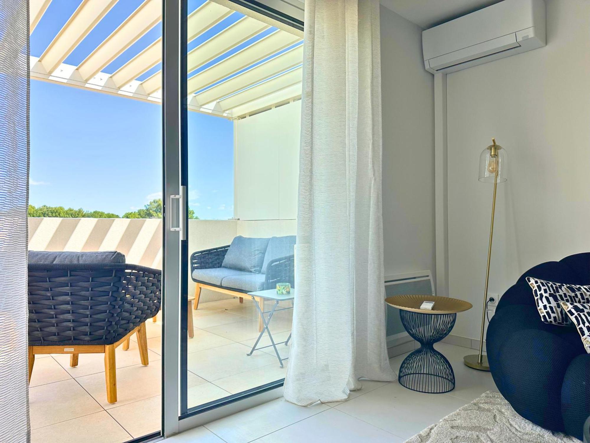 Le Square D'Evan - Appartement De Standing - Grande Terrasse Exterieure - Climatisation Saint-Aunes Luaran gambar